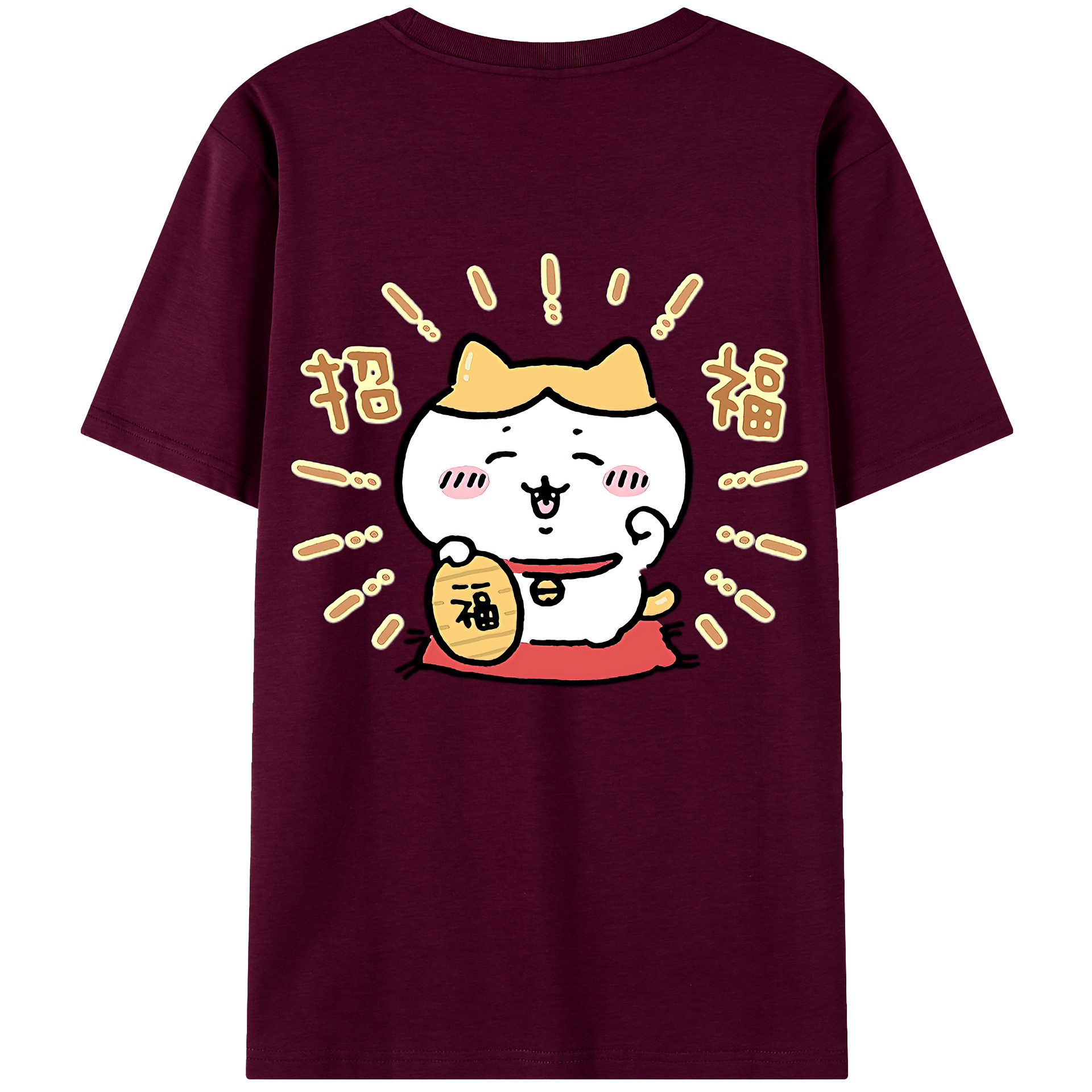 （画像用） ちいかわ ハチワレ Chii-kawa hachiware レディース半袖Tシャツ(バックプリント)